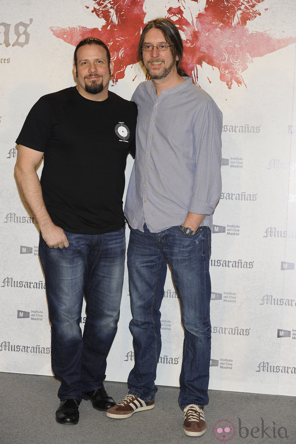 Esteban Roel y Juan Fernando Andrés en la presentación del fin del rodaje de 'Musarañas'