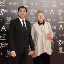 Javier Bardem y Pilar Bardem en los Goya 2014