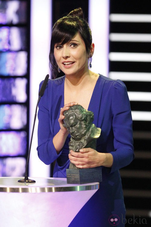 Marian Alvarez recogiendo el Goya a mejor actriz
