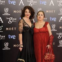 Neus Asensi en la alfombra roja de los Goya 2014