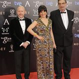 Emilio Pina, Judith Collel y Enrique González Macho en los Goya 2014