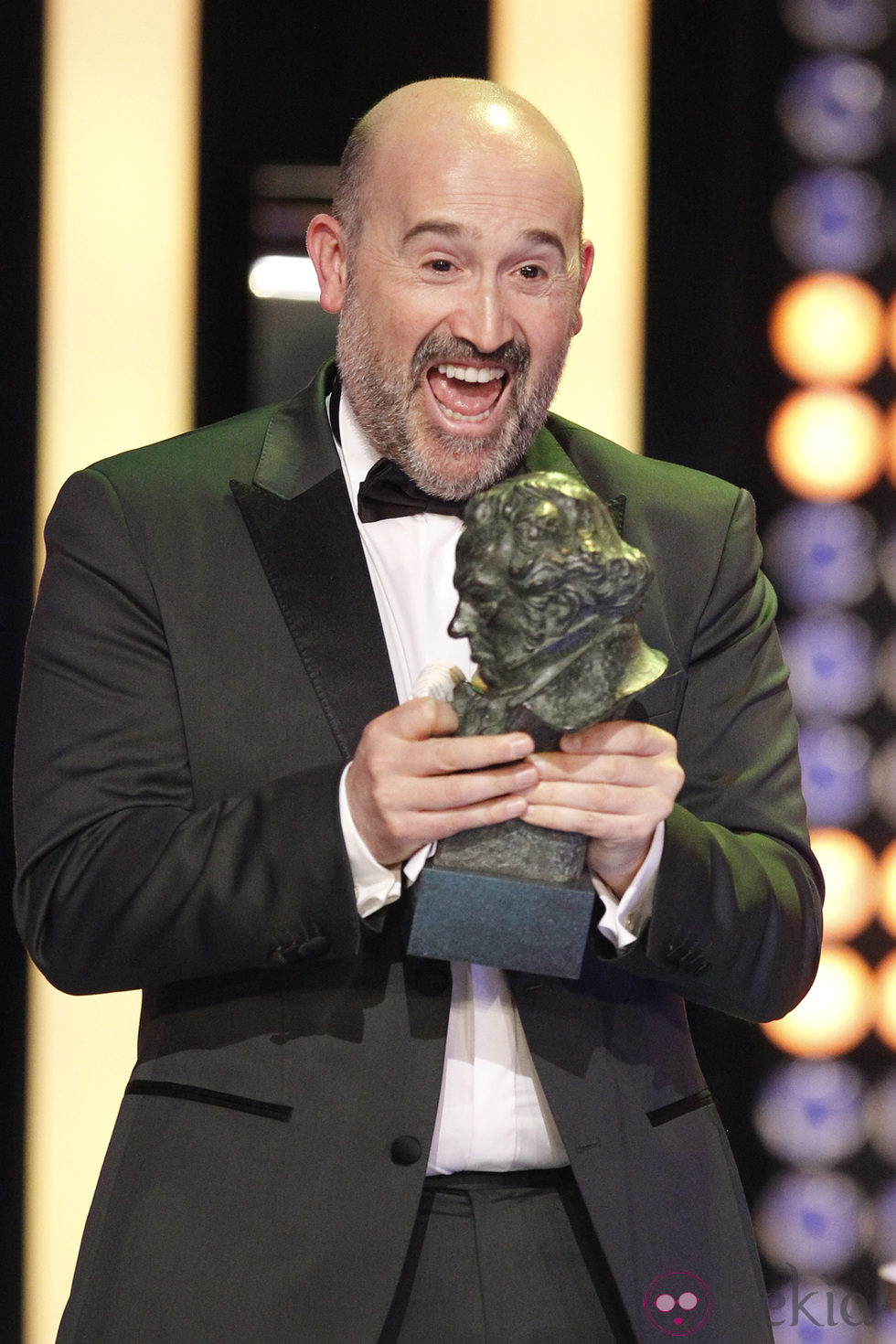 Javier Cámara con su Goya al Mejor Actor Protagonista en la Gala de los Goya 2014