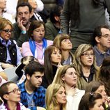 Helen Lindes animando al Real Madrid en la Copa del Rey de baloncesto 2014