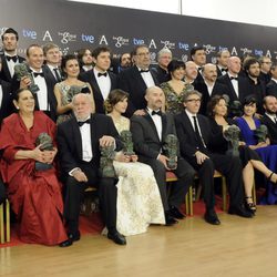 Posado de todos los ganadores de los Premios Goya 2014