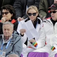 Alberto y Charlene de Mónaco en los Juegos Olímpicos de Invierno de Sochi 2014