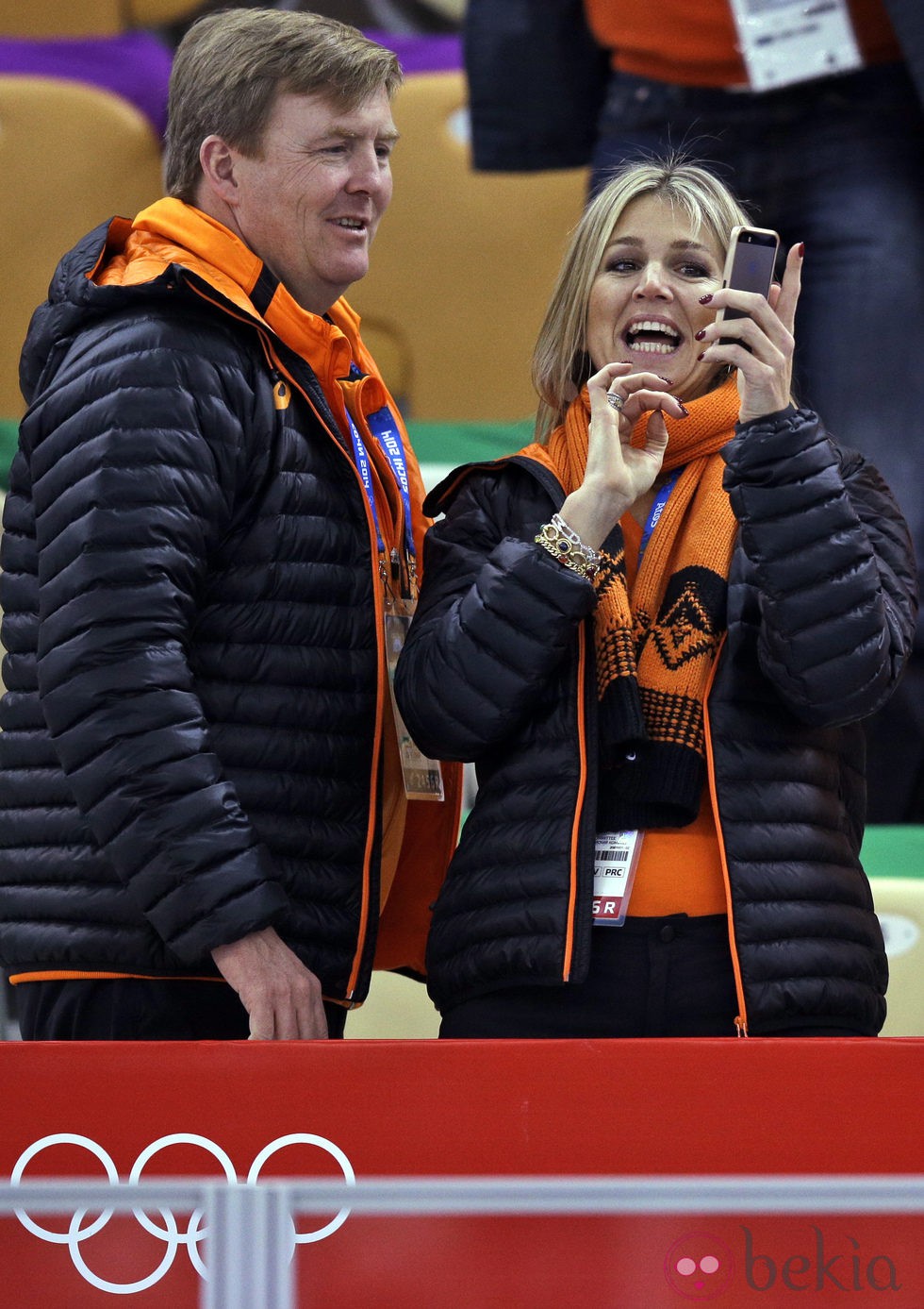 Guillermo Alejandro y Máxima de Holanda en los Juegos Olímpicos de Invierno de Sochi 2014