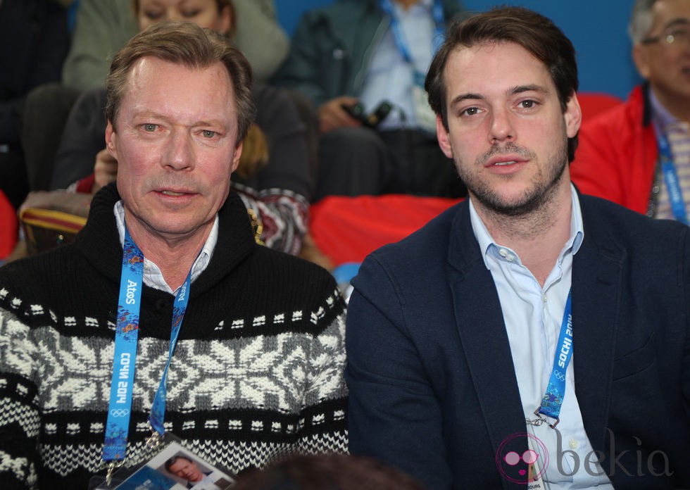 El Gran Duque de Luxemburgo y el Príncipe Félix de Luxemburgo en Sochi 2014