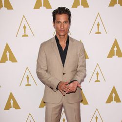 Matthew McConaughey en el almuerzo de los nominados a los Oscar 2014