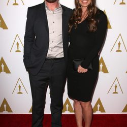 Christian Bale y Sibi Blazic en el almuerzo de los nominados a los Oscar 2014
