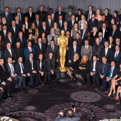 Foto de grupo de los candidatos a los Oscar 2014 en el almuerzo de los nominados