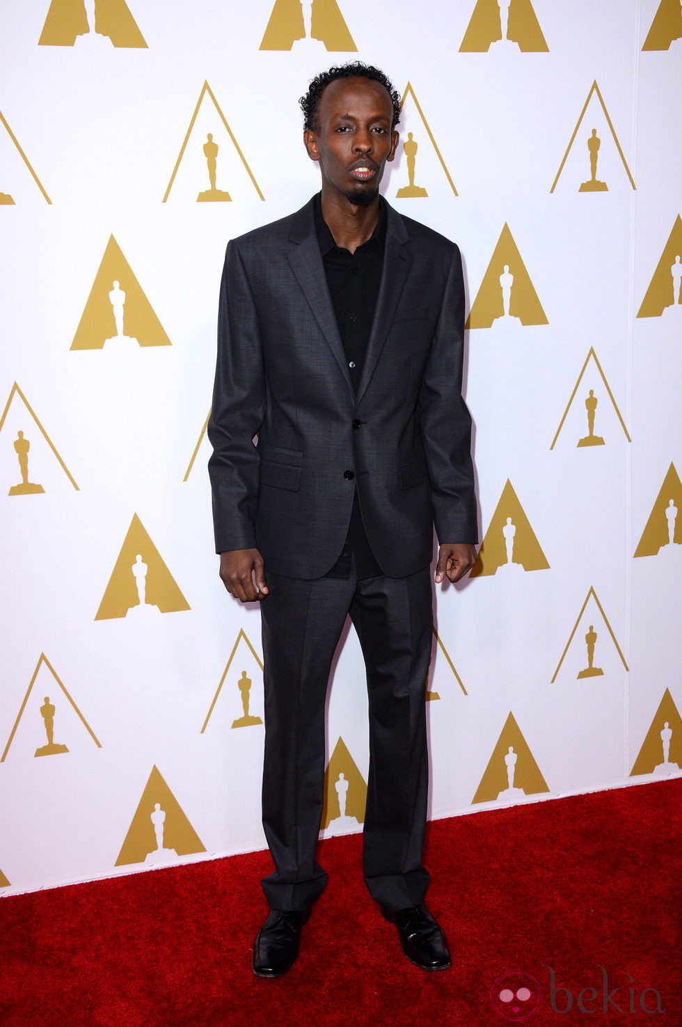 Barkhad Abdi en el almuerzo de los nominados a los Oscar 2014