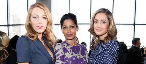 Blake Lively, Freida Pinto y Rose Byrne en la Semana de la Moda de Nueva York 2014