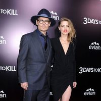 Johnny Depp y Amber Heard en el estreno de '3 Days to Kill' en Los Angeles