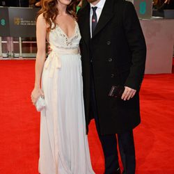 Kelly Marcel y Tom Hardy en la alfombra roja de los BAFTA 2014