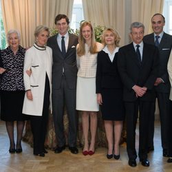 Amadeo de Bélgica y Lili Rosboch con sus padres y abuelos en su compromiso