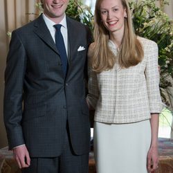 El Príncipe Amadeo de Bélgica y Lili Rosboch en su compromiso