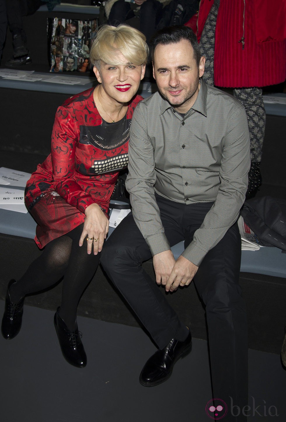 Antonia San Juan y Luis Miguel Segui en el front row de Davidelfín en Madrid Fashion Week 2014