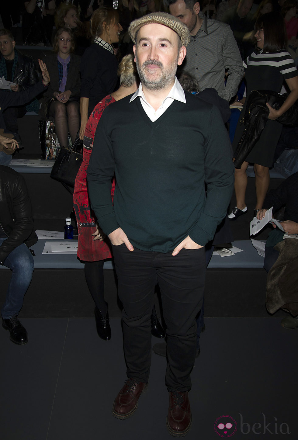 Javier Cámara en el front row de Davidelfín en Madrid Fashion Week 2014
