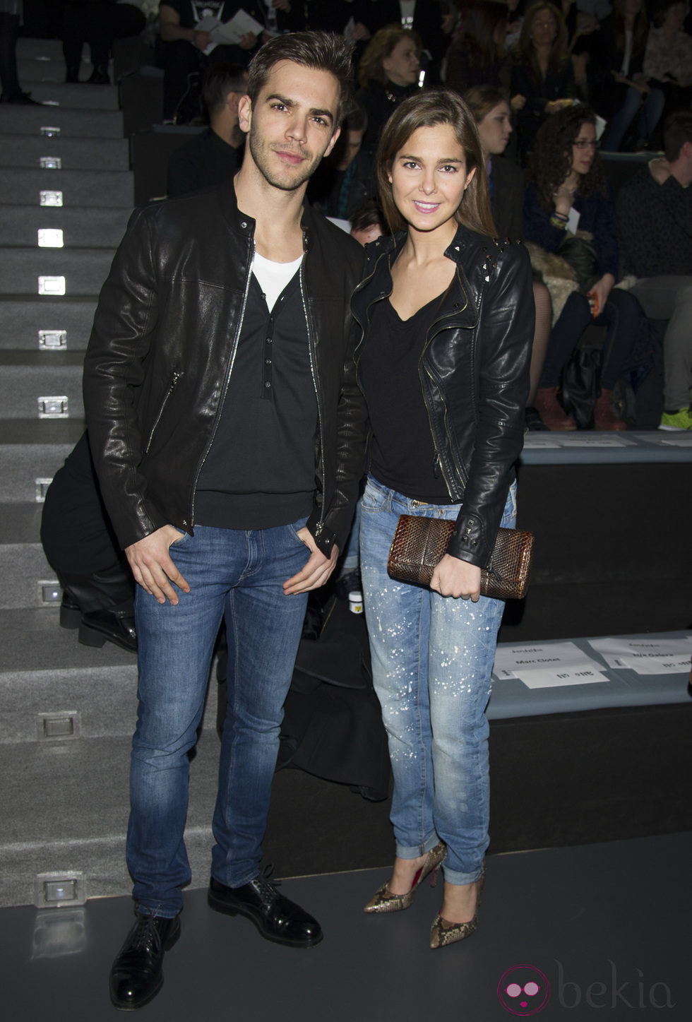 Marc Clotet y Natalia Sánchez en el front row de Davidelfín en Madrid Fashion Week 2014