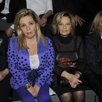 María Teresa Campos y Carmen Borrego en el desfile de Hannibal Laguna en Madrid Fashion Week 2014