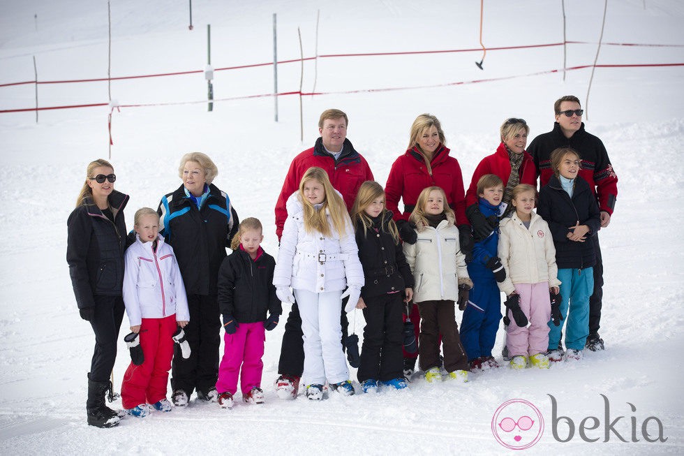 La Familia Real Holandesa posa en sus vacaciones de invierno en Austria