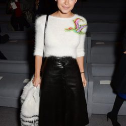 Miroslava Duma en el front row de Tom Ford en la Londres Fashion Week 2014