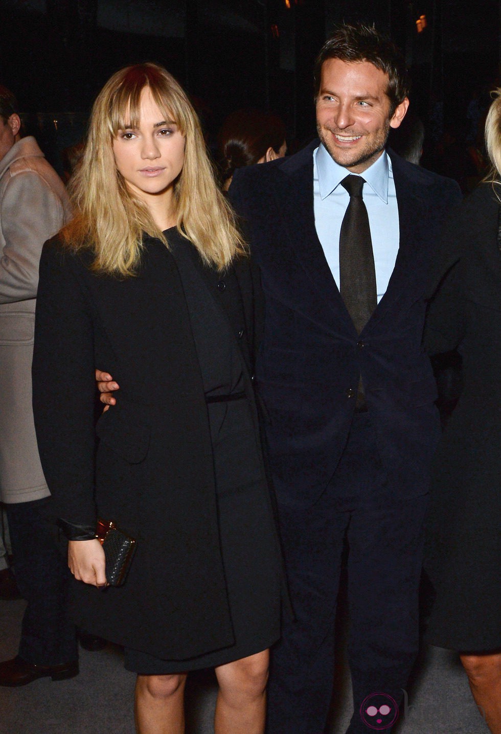 Bradley Cooper y Suki Waterhouse en el front row de Tom Ford en la Londres Fashion Week 2014