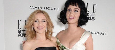 Kylie Minogue y Katy Perry en los Elle Style Awards 2014