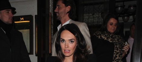 Una embarazadísima Tamara Ecclestone cena con su marido Jay Cutler en Londres