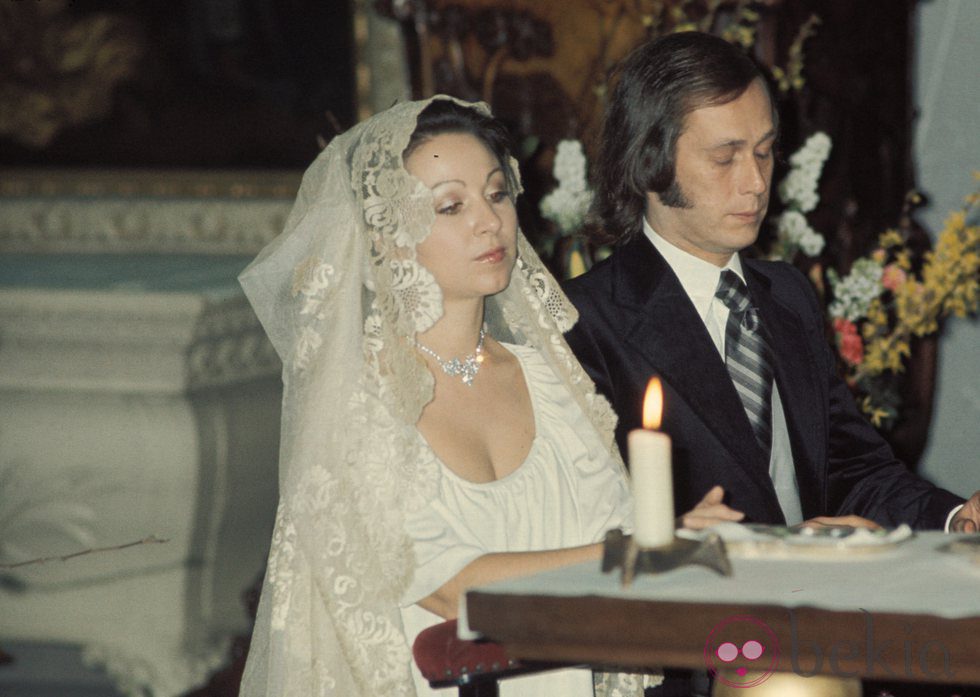 Paco de Lucía y Casilda Varela el día de su boda