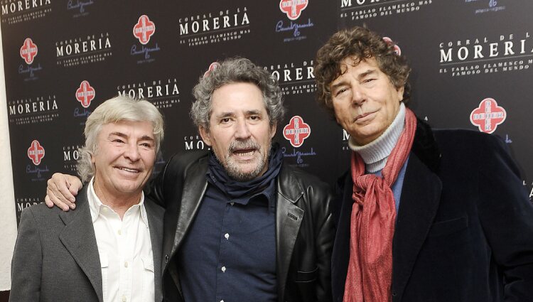 Ángel Nieto, Miguel Ríos y Jesús Quintero en los Premios Pata Negra 2014