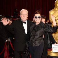 Stacy Keach y Malgosia Tomassi en los Oscar 2014