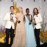 Matthew McConaughey, Cate Blanchett, Lupita Nyong'o y Jared Leto en los Oscar 2014
