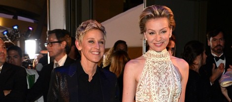 Ellen DeGeneres y Portia de Rossi en la fiesta Governors Ball tras los Oscar 2014
