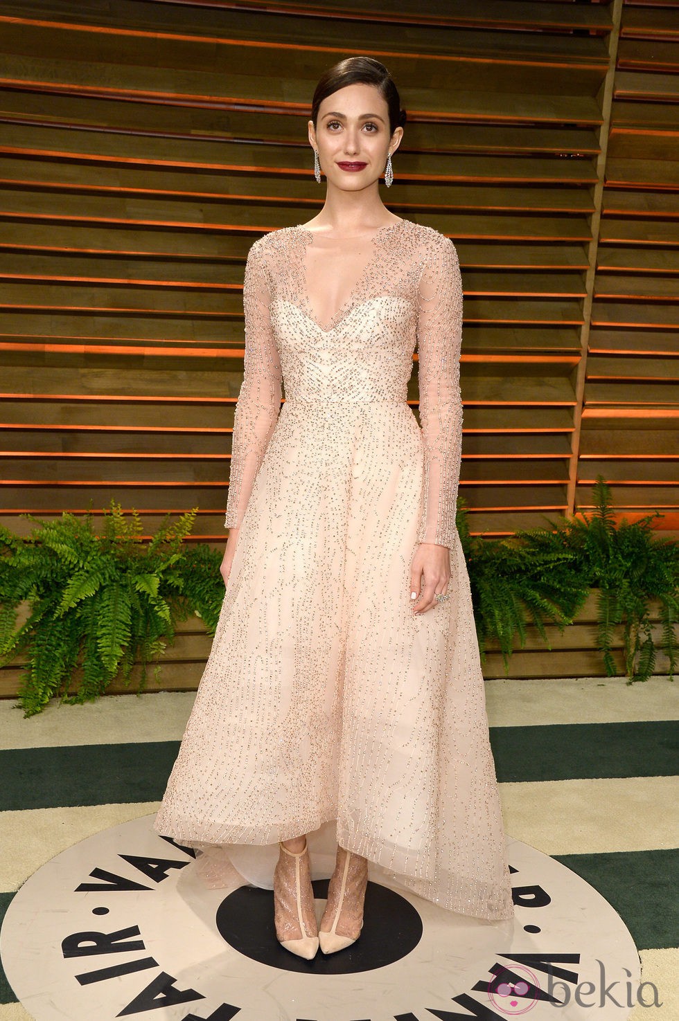 Emmy Rossum en la fiesta Vanity Fair tras los Oscar 2014