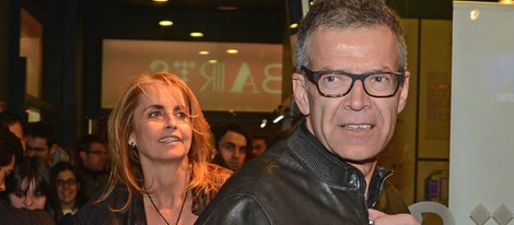 Joan Piqué y Montserrat Bernabéu en la conferencia de Gerard Piqué
