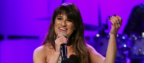Lea Michele presentando su disco 'Louder' en el programa de Jimmy Fallon