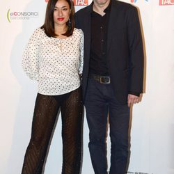 Tristán Ulloa y Carolina Román en la entrega de los Premios Zapping 2014