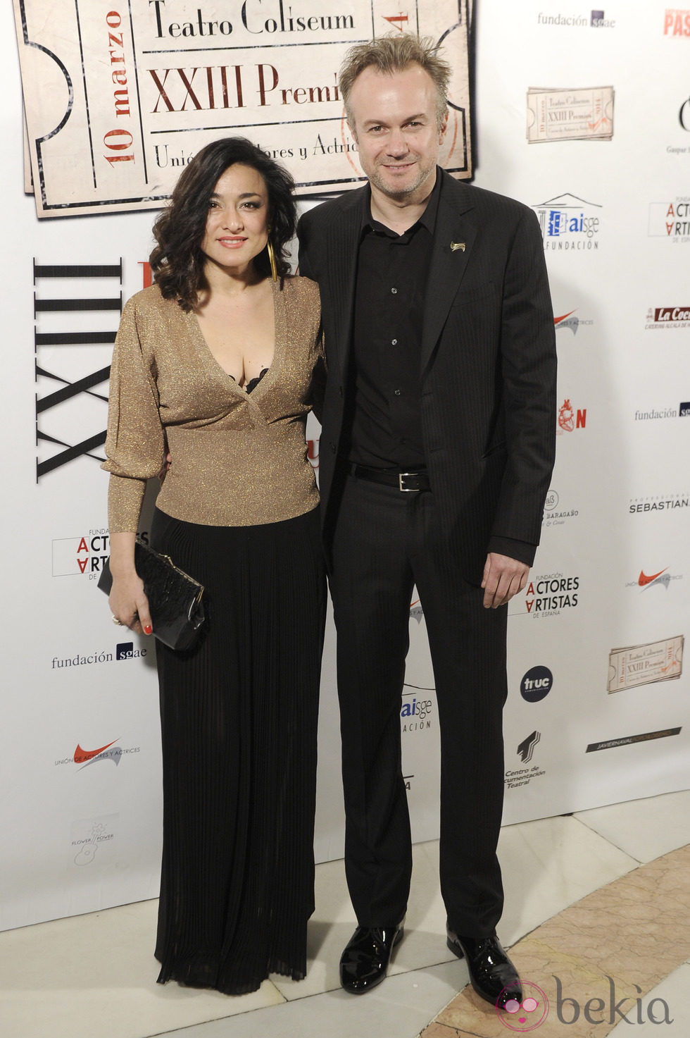 Tristán Ulloa y Carolina Román en los Premios Unión de Actores 2014