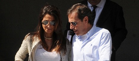 Paco González y su mujer Mayte a la salida de los Juzgados de Móstoles