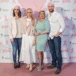 Elena Furiase, Marta Sánchez, Terelu Campos y Gonzalo Miró en la campaña de lucha contra el cáncer de mama 2014
