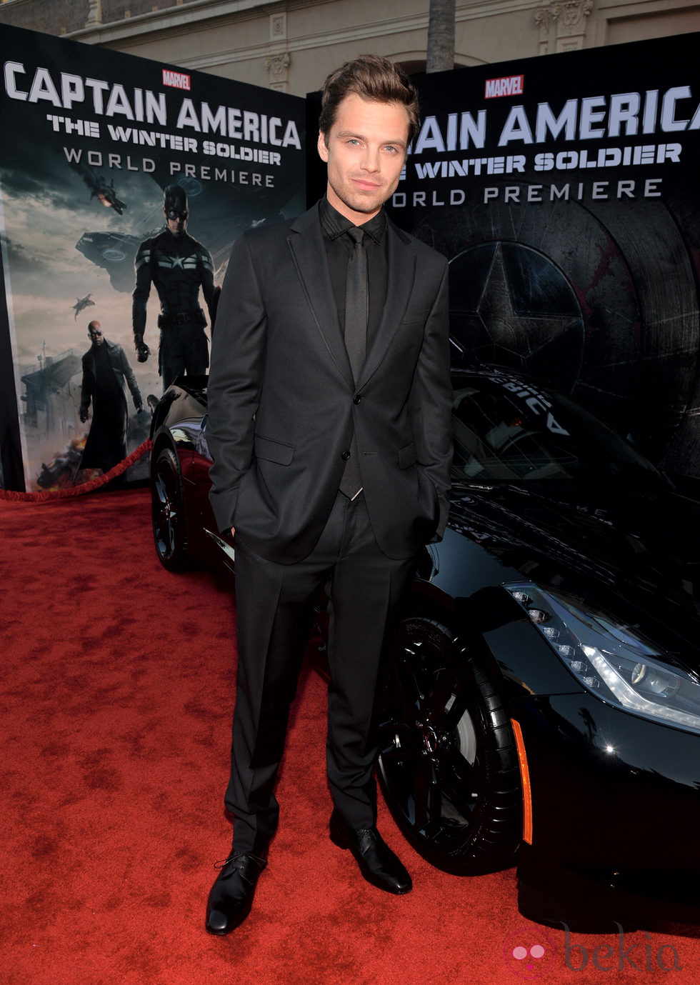 Sebastian Stan en el estreno de 'Capitán América: El Soldado de Invierno'