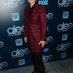 Jane Lynch en la fiesta del episodio 100 de 'Glee'