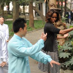 Michelle Obama practica Tai Chi en China