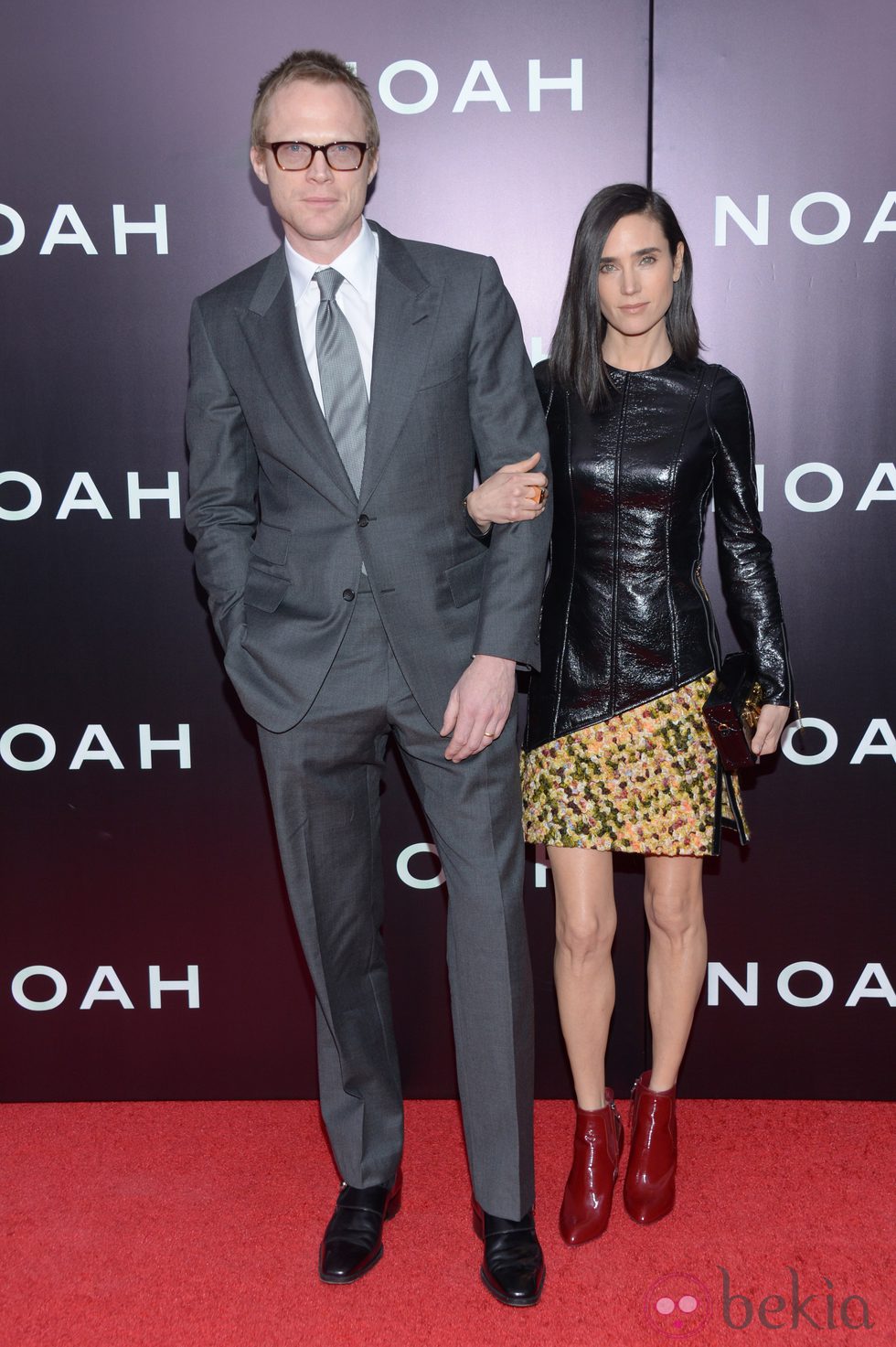 Paul Bettany y Jennifer Connelly en el estreno de 'Noé' en Nueva York