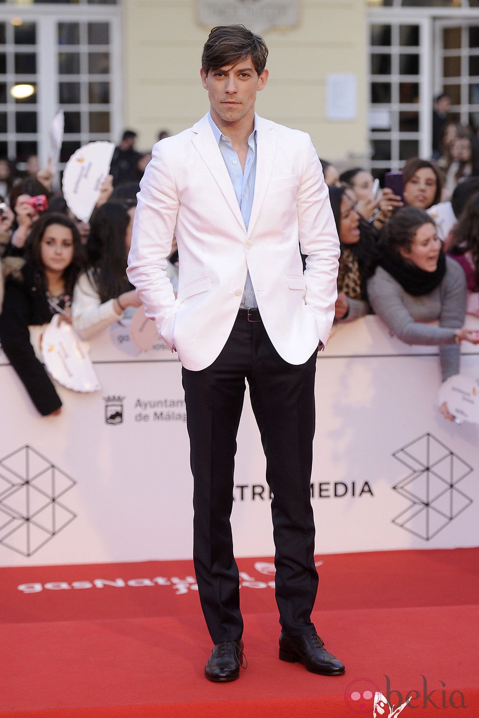 Adrián lastra en la gala de clausura del Festival de Málaga 2014