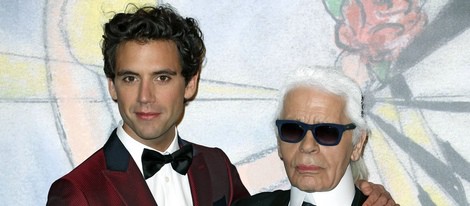 Mika y Karl Lagerfeld en el Baile de la Rosa de Mónaco 2014