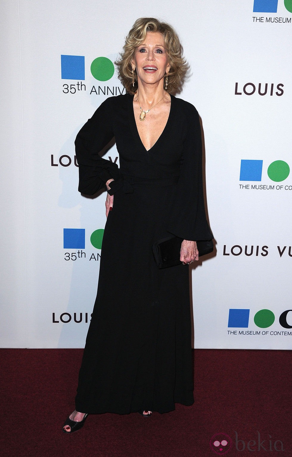Jane Fonda en la fiesta del 35 aniversario del MOCA de Los Angeles