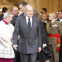 El Rey Juan Carlos en el funeral de Estado de Adolfo Suárez