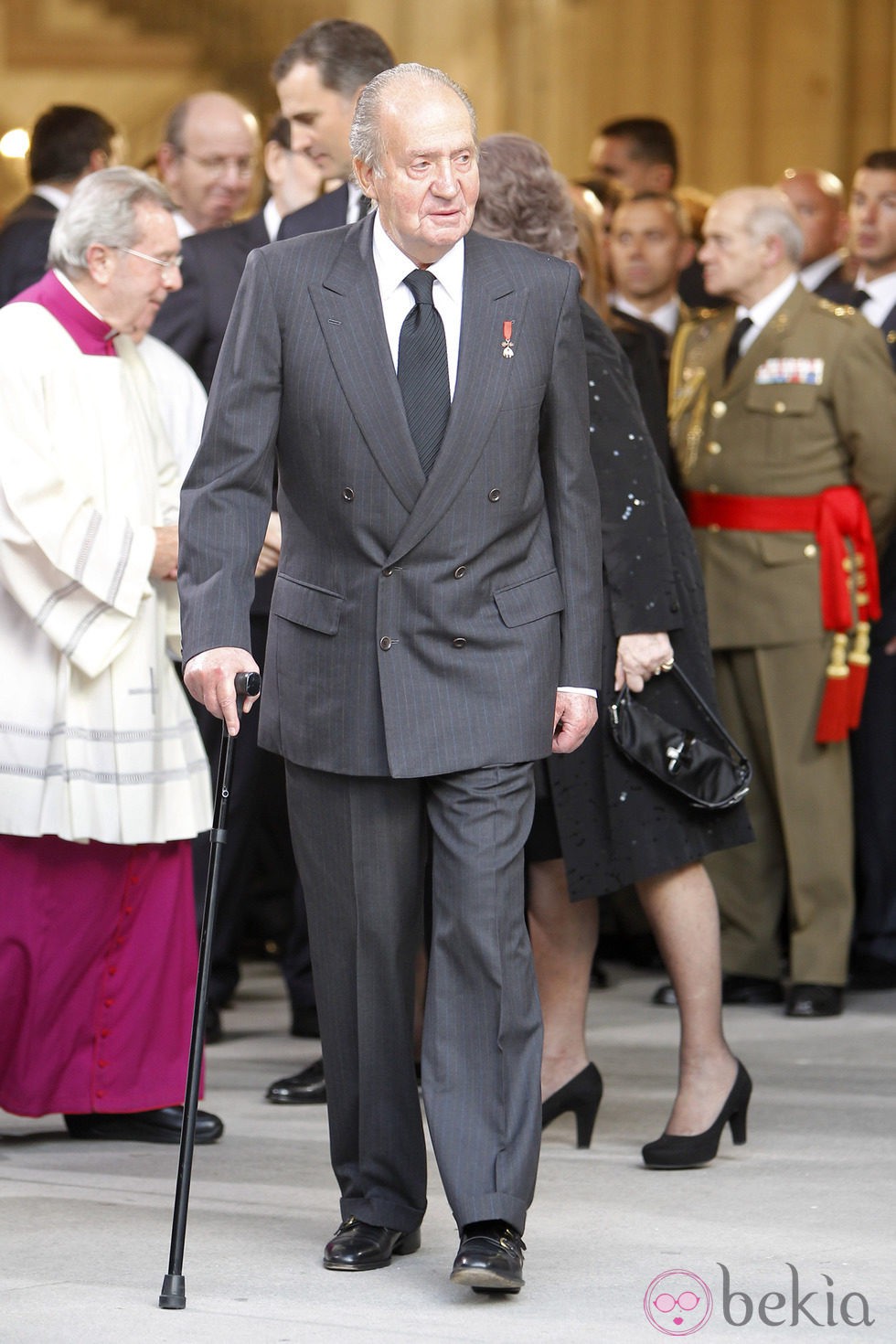El Rey Juan Carlos en el funeral de Estado de Adolfo Suárez